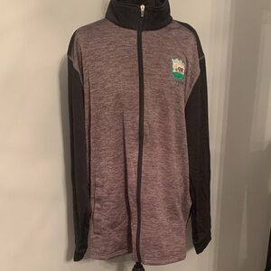 Gray and Black Zip-Up Jacket